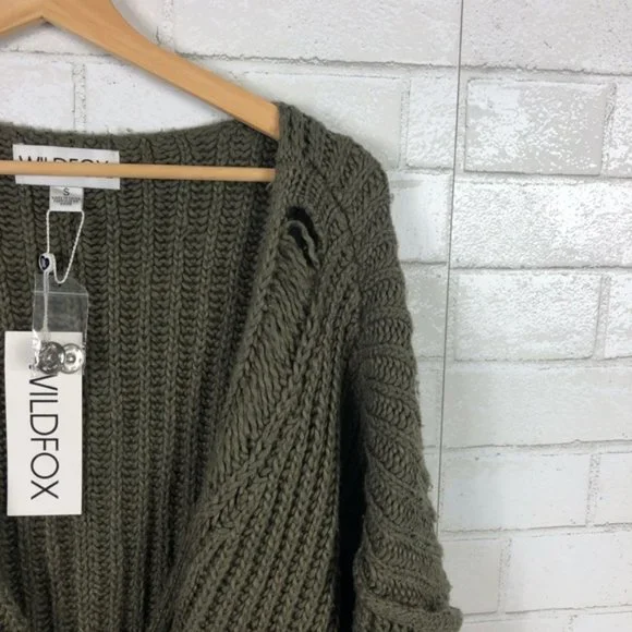 NEW Wildfox Citadel Wrap Cardigan Sweater - Picture 3 of 8